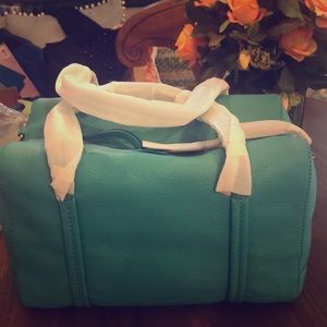 NWT Vera Bradley Turquoise leather satchel